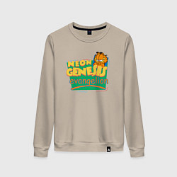 Свитшот хлопковый женский GARFIELD GENESIS EVANGELION, цвет: миндальный