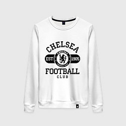 Свитшот хлопковый женский Chelsea Football Club, цвет: белый