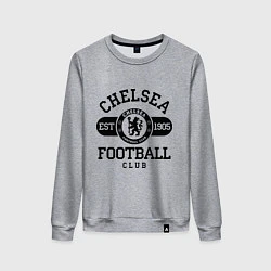 Свитшот хлопковый женский Chelsea Football Club, цвет: меланж