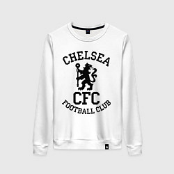 Свитшот хлопковый женский Chelsea CFC цвета белый — фото 1