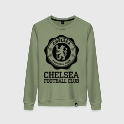 Свитшот хлопковый женский Chelsea FC: Emblem, цвет: авокадо