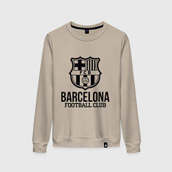 Свитшот хлопковый женский Barcelona FC, цвет: миндальный