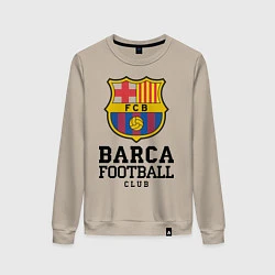 Свитшот хлопковый женский Barcelona Football Club, цвет: миндальный