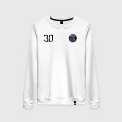 Свитшот хлопковый женский PSG Messi 30 New 202223, цвет: белый