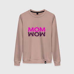 Свитшот хлопковый женский MOM, цвет: пыльно-розовый