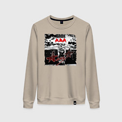 Свитшот хлопковый женский БЛОК АДА - АлисА, цвет: миндальный