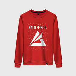 Свитшот хлопковый женский Battlefield Portal - Stars, цвет: красный