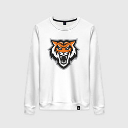 Свитшот хлопковый женский Tigers Team, цвет: белый