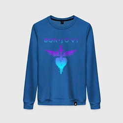 Женский свитшот BON JOVI NEON LOGO HEART