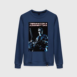 Свитшот хлопковый женский Арнольд Шварценеггер, цвет: тёмно-синий