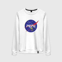 Свитшот хлопковый женский Pepe Pepe space Nasa, цвет: белый