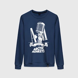 Свитшот хлопковый женский Arctic Monkeys, рок, цвет: тёмно-синий