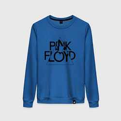 Свитшот хлопковый женский PINK FLOYD LOGO ПИНК ФЛОЙД, цвет: синий