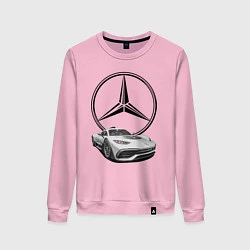 Свитшот хлопковый женский Mercedes - команда победителей!, цвет: светло-розовый