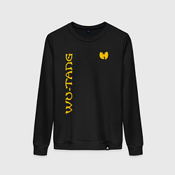 Свитшот хлопковый женский WU TANG CLAN LOGO YELLOW, цвет: черный