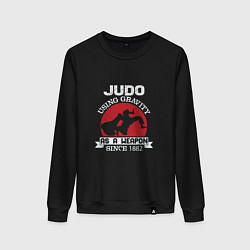 Свитшот хлопковый женский Judo Weapon, цвет: черный