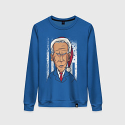 Свитшот хлопковый женский Joe Biden, цвет: синий