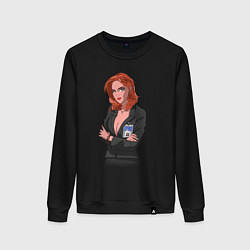 Свитшот хлопковый женский Dana Scully X-Files, цвет: черный