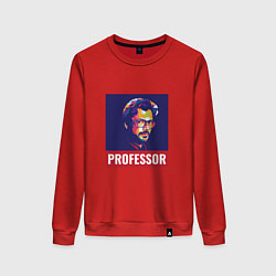 Свитшот хлопковый женский Professor, цвет: красный