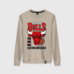 Свитшот хлопковый женский Chicago Bulls NBA, цвет: миндальный