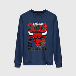 Свитшот хлопковый женский Chicago Bulls NBA, цвет: тёмно-синий