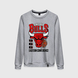 Свитшот хлопковый женский Chicago Bulls NBA, цвет: меланж