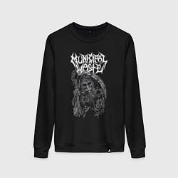 Свитшот хлопковый женский Municipal Waste - urban nightmare, цвет: черный