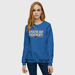 Свитшот хлопковый женский Minnesota Wild NHL Миннесота Уайлд НХЛ, цвет: синий — фото 2