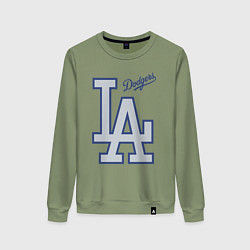 Свитшот хлопковый женский Los Angeles Dodgers - baseball team, цвет: авокадо