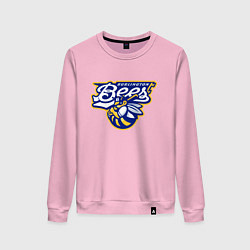 Свитшот хлопковый женский Burlington Bees - baseball team, цвет: светло-розовый