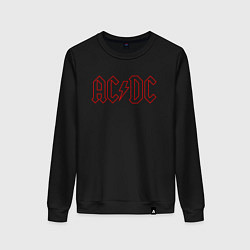 Свитшот хлопковый женский ACDC - Logo, цвет: черный