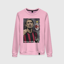 Свитшот хлопковый женский Paolo Cesare Maldini - Milan, captain, цвет: светло-розовый