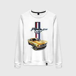 Свитшот хлопковый женский Mustang motorsport, цвет: белый