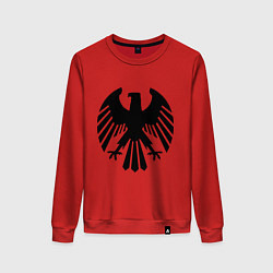 Свитшот хлопковый женский Немецкий гербовый орёл, цвет: красный