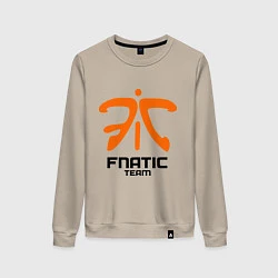 Свитшот хлопковый женский Dota 2: Fnatic Team, цвет: миндальный