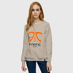 Свитшот хлопковый женский Dota 2: Fnatic Team, цвет: миндальный — фото 2