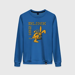 Свитшот хлопковый женский Blink 182 Yellow Rabbit, цвет: синий