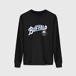 Свитшот хлопковый женский Баффало Сейберз , Buffalo Sabres, цвет: черный