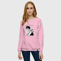 Свитшот хлопковый женский Ван-Пис, Луффи Luffy, цвет: светло-розовый — фото 2