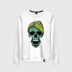 Свитшот хлопковый женский New York Yankees Cool skull, цвет: белый