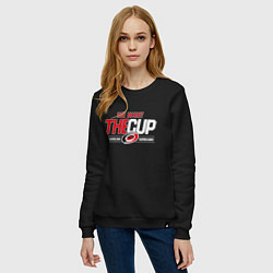 Свитшот хлопковый женский Carolina Hurricanes we want the cup Каролина Харри, цвет: черный — фото 2