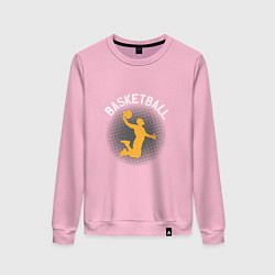 Свитшот хлопковый женский Basketball Dunk, цвет: светло-розовый
