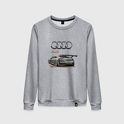 Свитшот хлопковый женский Audi Racing team, цвет: меланж