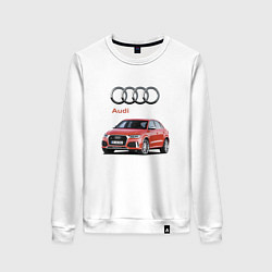 Свитшот хлопковый женский Audi Germany Prestige, цвет: белый