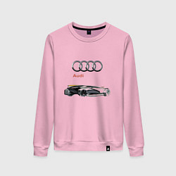 Свитшот хлопковый женский Audi Concept Sketch, цвет: светло-розовый