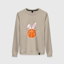 Свитшот хлопковый женский Basketball Bunny, цвет: миндальный