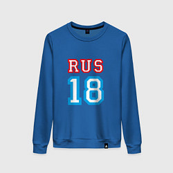 Свитшот хлопковый женский RUS 18, цвет: синий