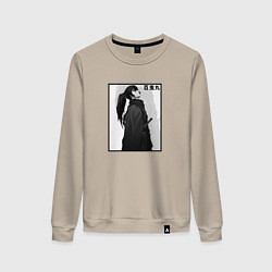 Свитшот хлопковый женский Задумчивый Хяккимару, цвет: миндальный