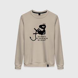 Свитшот хлопковый женский Disenchantment matt groening, цвет: миндальный