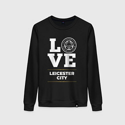 Свитшот хлопковый женский Leicester City Love Classic, цвет: черный